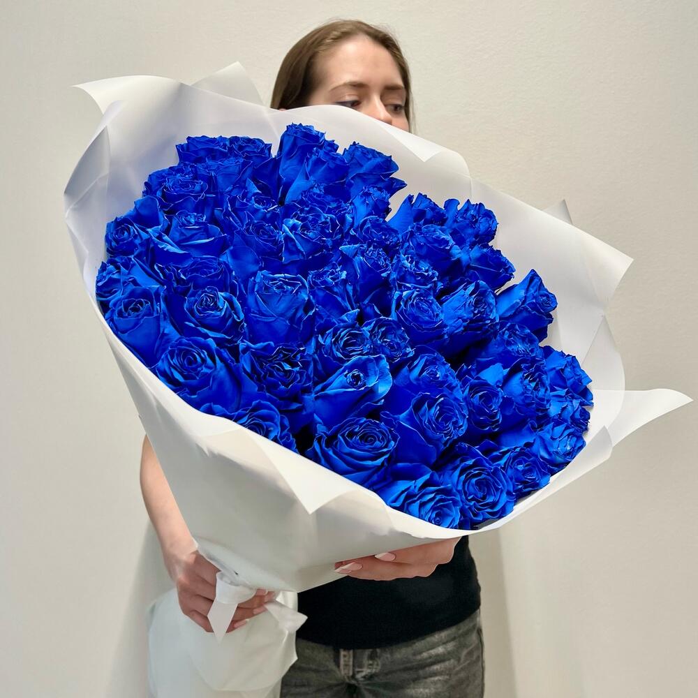 51 синяя роза Эквадор