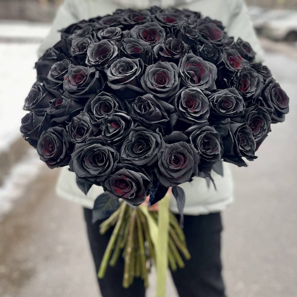 Букет из 45 черных роз Эквадор